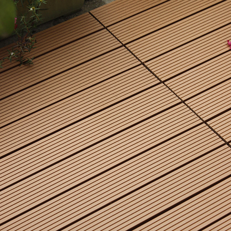 Polypropylene Deck Tile Kit 4-Slat Interlocking Patio Tiles Outdoor Patio