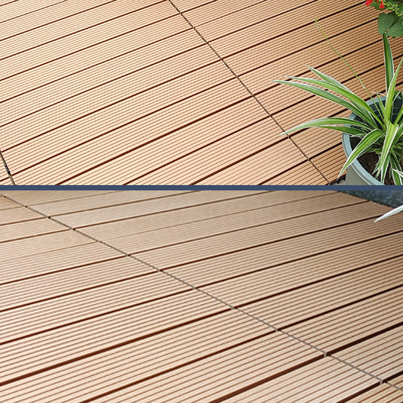Polypropylene Deck Tile Kit 4-Slat Interlocking Patio Tiles Outdoor Patio