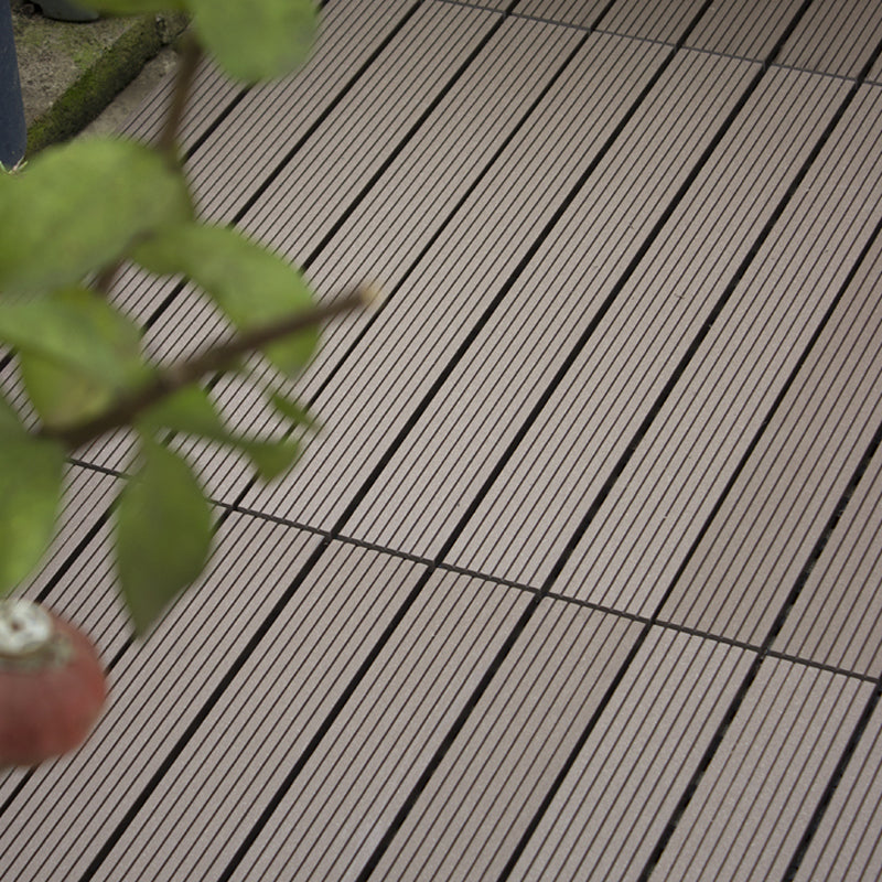 Polypropylene Deck Tile Kit 4-Slat Interlocking Patio Tiles Outdoor Patio