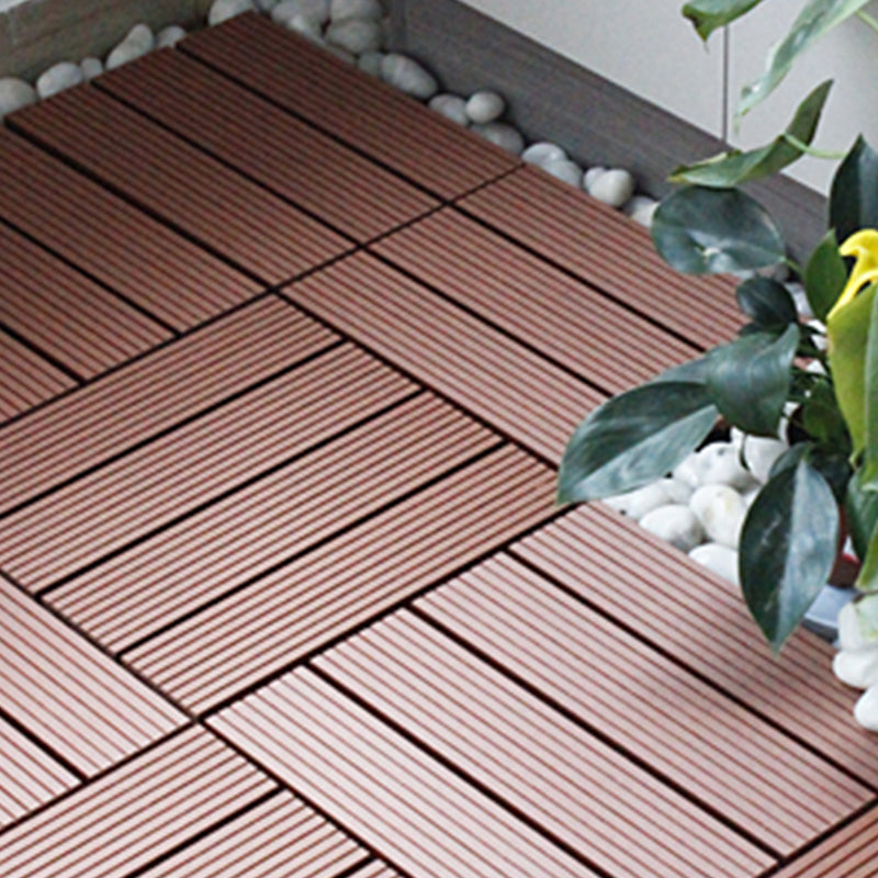 Polypropylene Deck Tile Kit 4-Slat Interlocking Patio Tiles Outdoor Patio