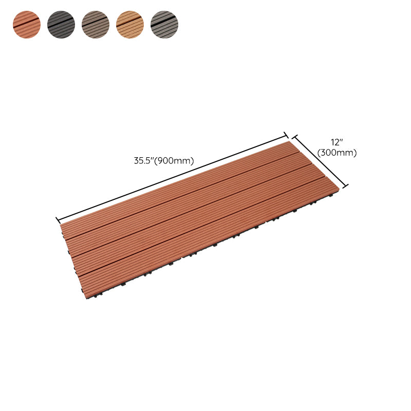 Polypropylene Deck Tile Kit 4-Slat Interlocking Patio Tiles Outdoor Patio