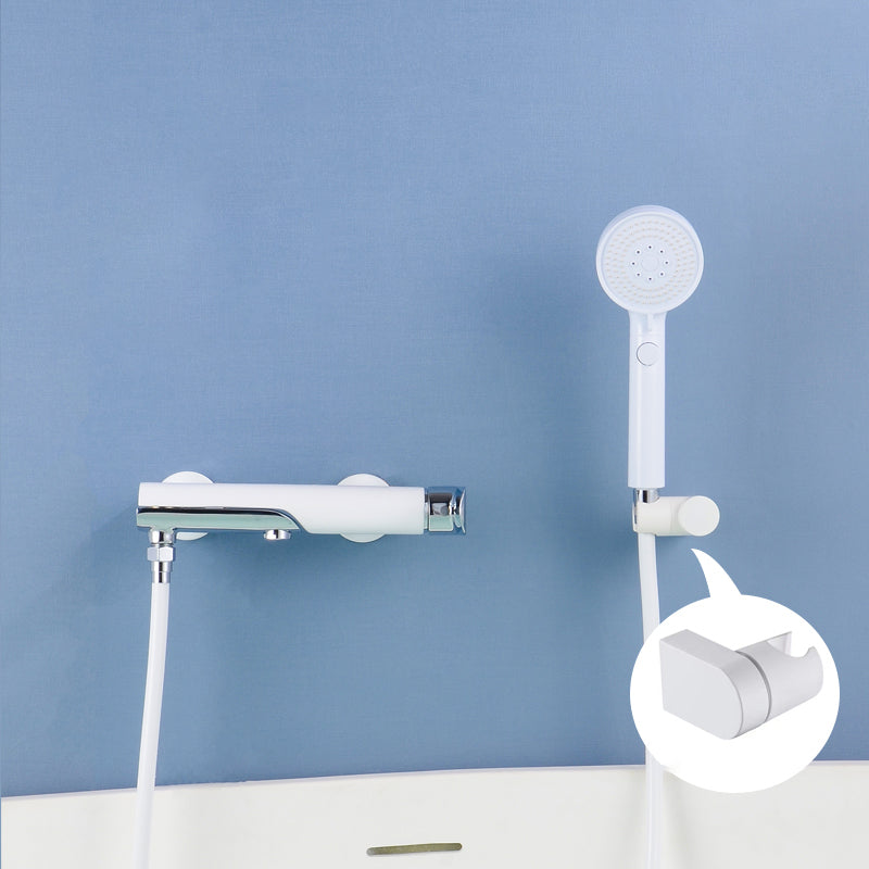 Swivel Tub Filler Wall Mount Single Lever Handle Brass Tub Filler with Hand Shower