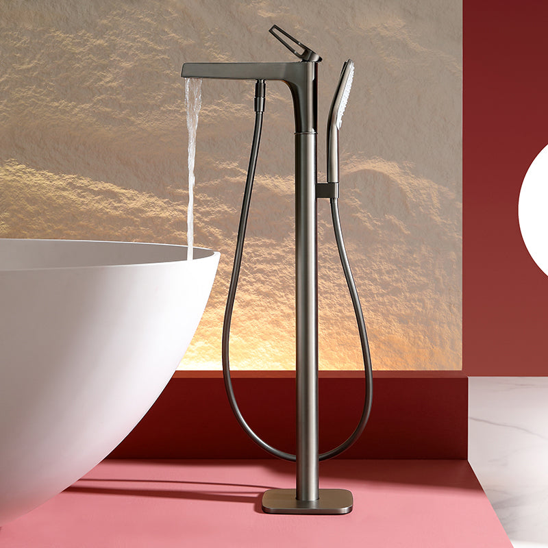 Bathroom Faucet Floor Standing Handheld Shower Head Rod Handle Faucet
