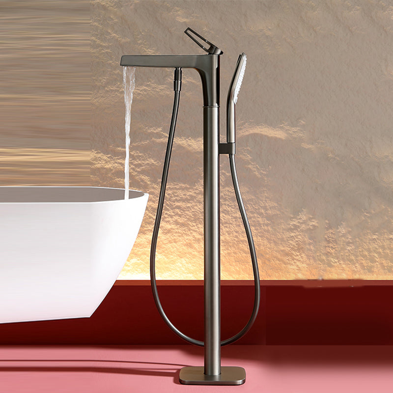 Bathroom Faucet Floor Standing Handheld Shower Head Rod Handle Faucet
