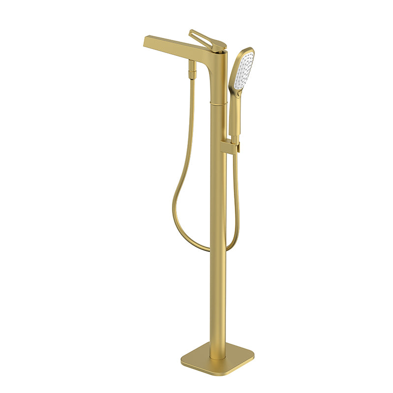 Bathroom Faucet Floor Standing Handheld Shower Head Rod Handle Faucet