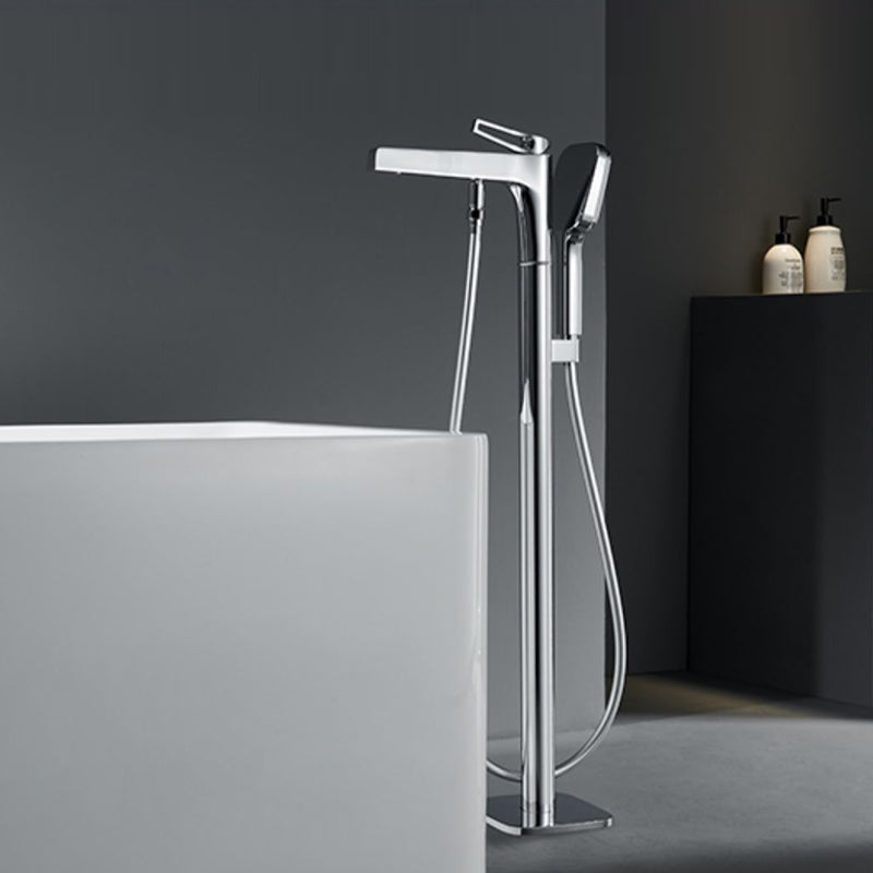 Bathroom Faucet Floor Standing Handheld Shower Head Rod Handle Faucet