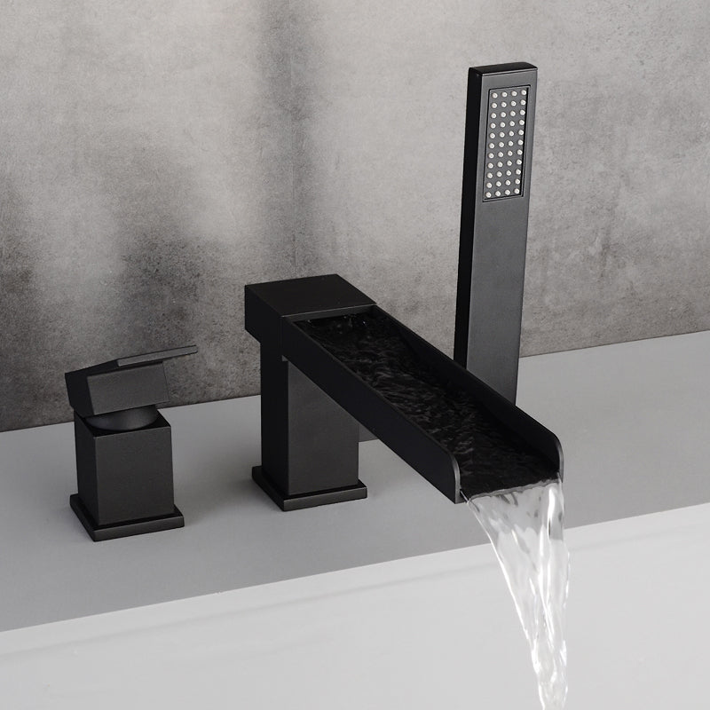 Modern Full Copper Deck Mounted Bath Faucet Trim Fixed Split Faucet Set