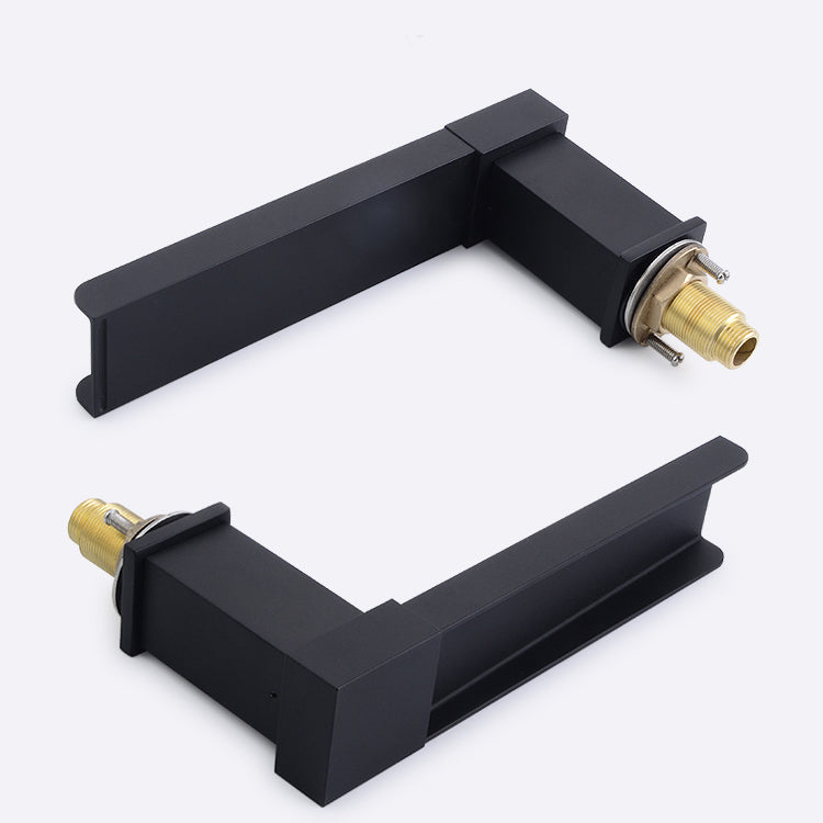 Modern Full Copper Deck Mounted Bath Faucet Trim Fixed Split Faucet Set