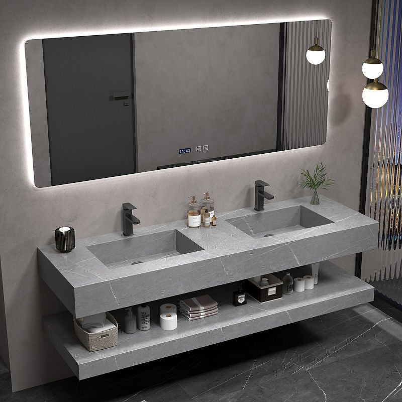 Modern Sink Vanity Wall Mounted Standard Bathroom Vanity with Mirror