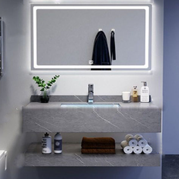 Modern Sink Vanity Wall Mounted Standard Bathroom Vanity with Mirror