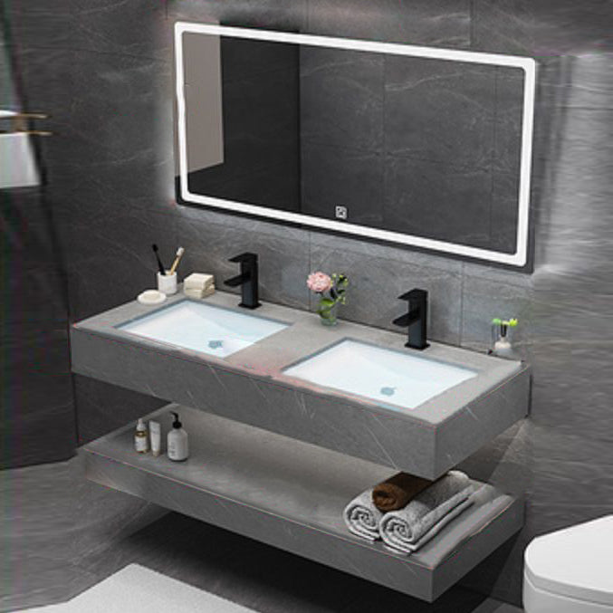 Modern Sink Vanity Wall Mounted Standard Bathroom Vanity with Mirror