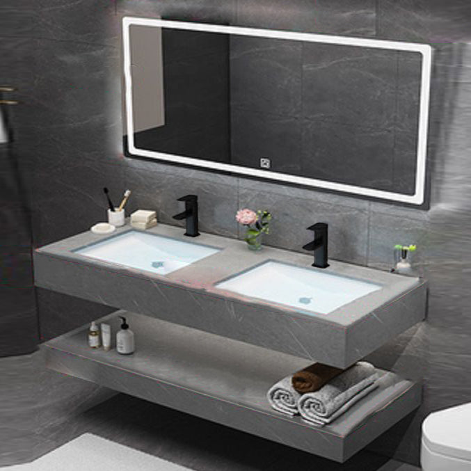 Modern Sink Vanity Wall Mounted Standard Bathroom Vanity with Mirror