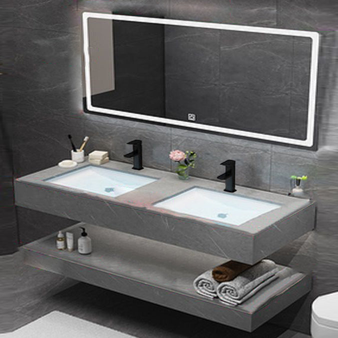 Modern Sink Vanity Wall Mounted Standard Bathroom Vanity with Mirror