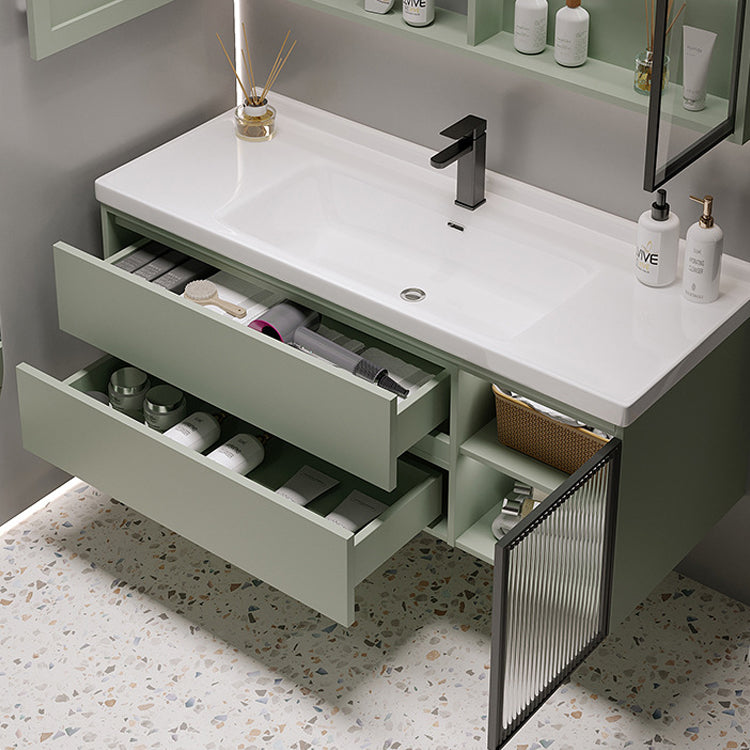 Contemporary Vanity Sink Wall-Mounted Bathroom Vanity Cabinet with Drawers