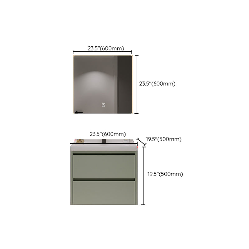 Contemporary Vanity Sink Wall-Mounted Bathroom Vanity Cabinet with Drawers