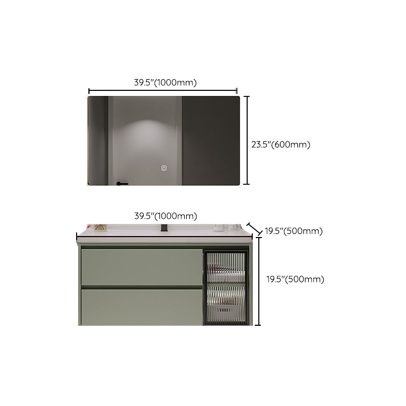 Contemporary Vanity Sink Wall-Mounted Bathroom Vanity Cabinet with Drawers