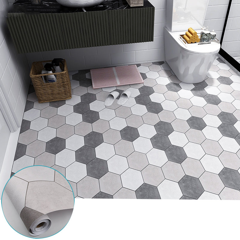 Modern Vinyl Floor Planks Porcelain Tile Look Peel & Stick Vinyl Flooring