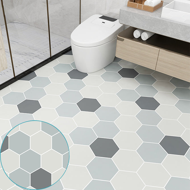 Modern Vinyl Plank Peel and Stick Lattice Print PVC Flooring for Bathroom