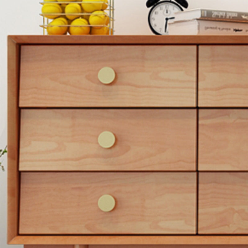 Ultra-Modern Double Dresser Horizontal Solid Wood Storage Chest Dresser for Bedroom