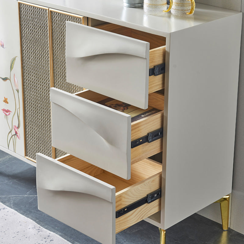 Classic Glam Horizontal Combo Dresser Wood Storage Chest Dresser for Bedroom