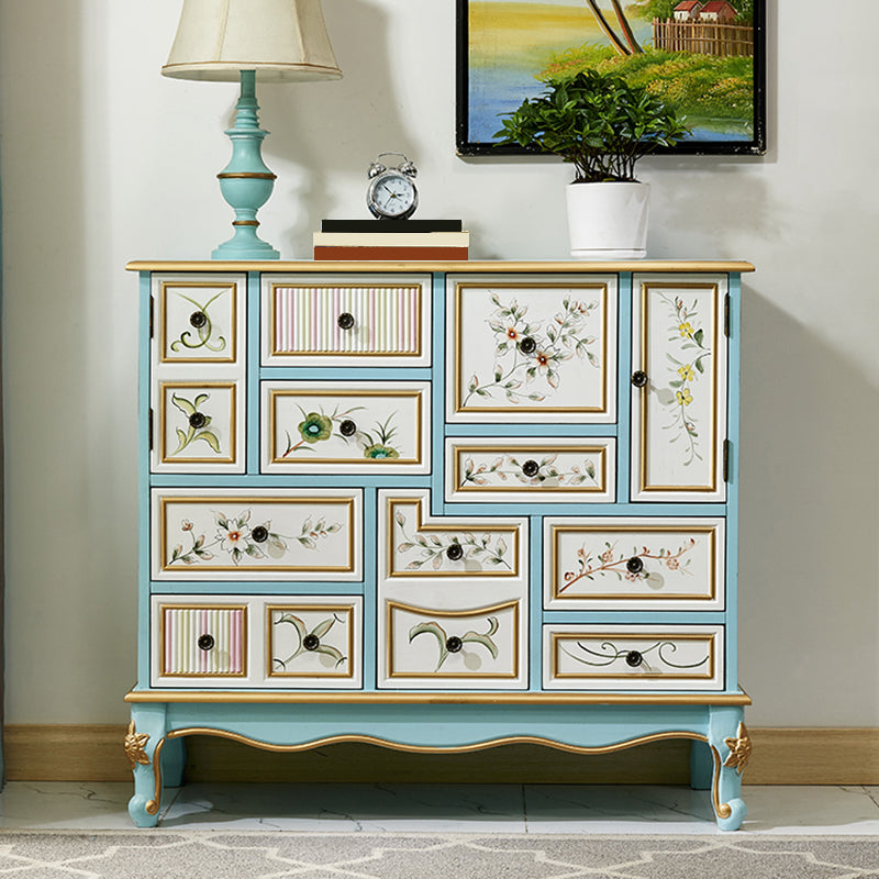 American Traditional Combo Dresser Wood Storage Chest for Bedroom