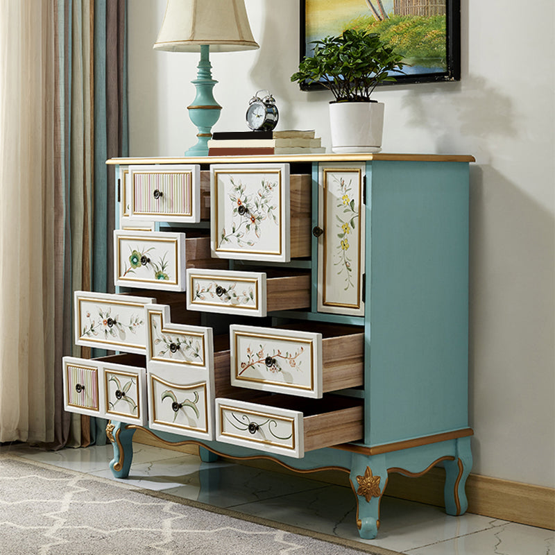 American Traditional Combo Dresser Wood Storage Chest for Bedroom