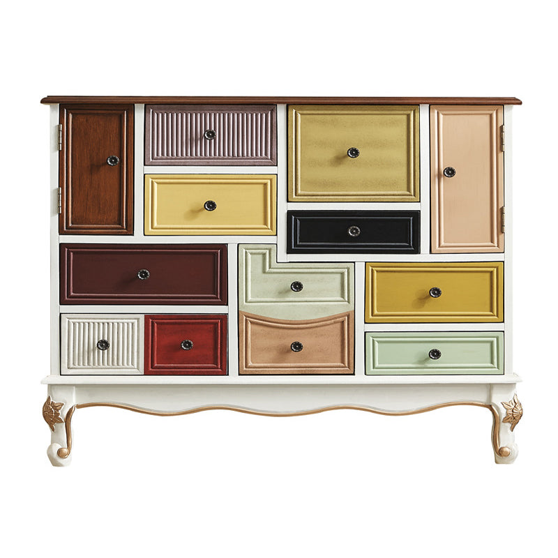 American Traditional Combo Dresser Wood Storage Chest for Bedroom