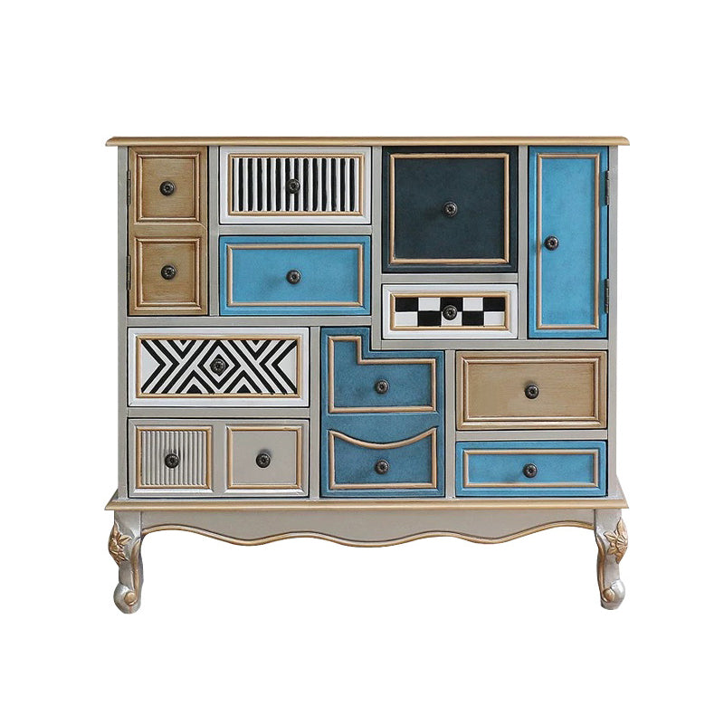 American Traditional Combo Dresser Wood Storage Chest for Bedroom