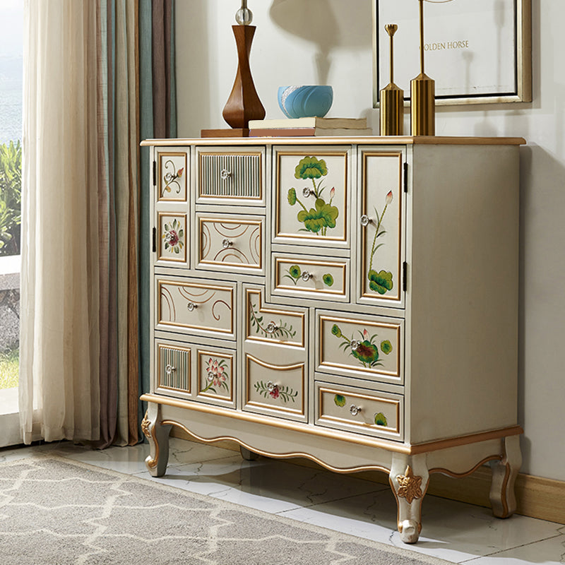 American Traditional Combo Dresser Wood Storage Chest for Bedroom