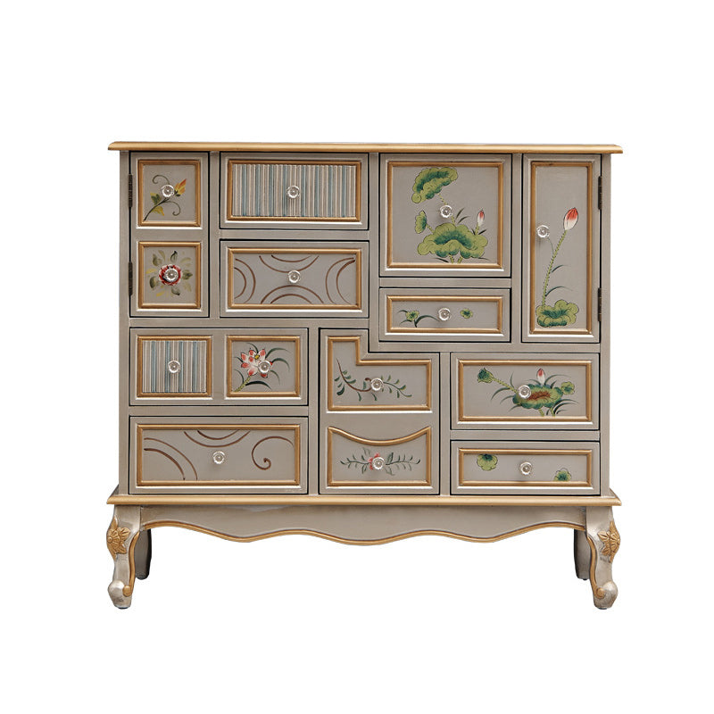 American Traditional Combo Dresser Wood Storage Chest for Bedroom