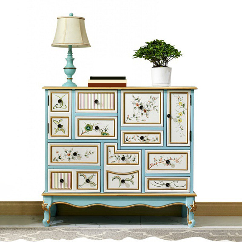 American Traditional Combo Dresser Wood Storage Chest for Bedroom