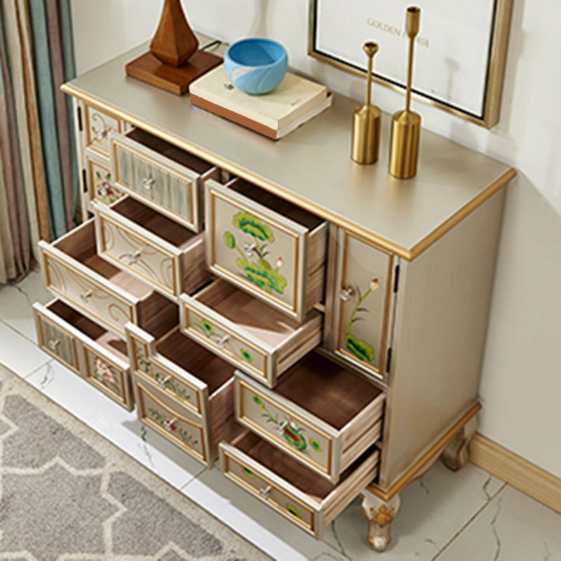 American Traditional Combo Dresser Wood Storage Chest for Bedroom