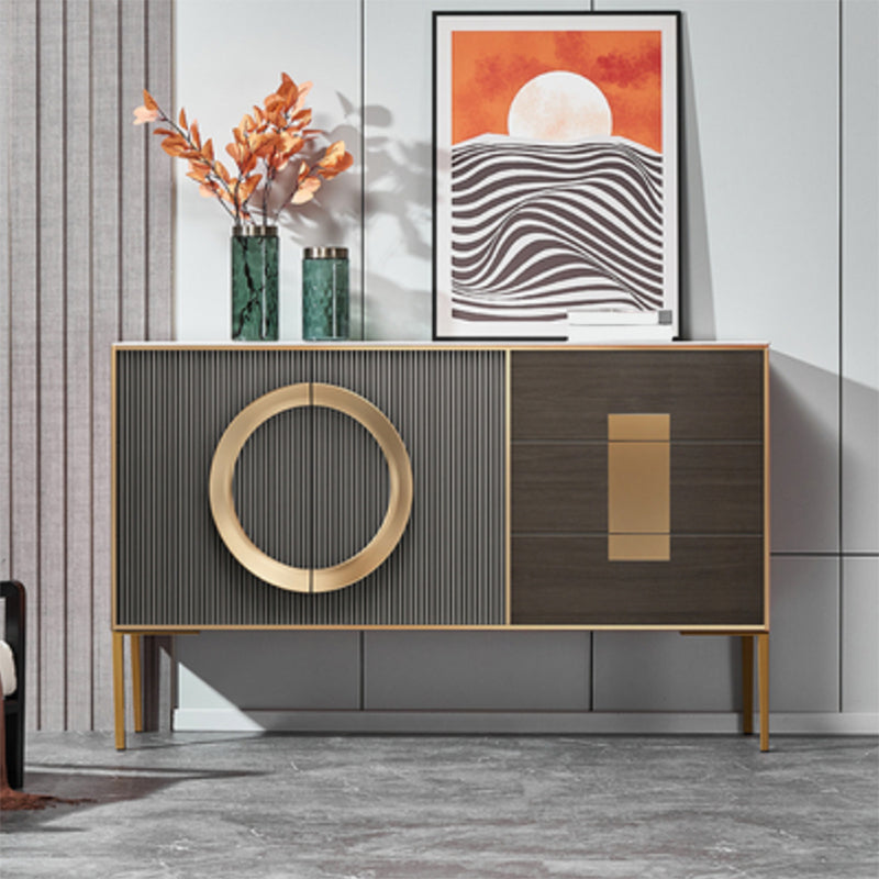 Classic Glam Combo Dresser Oak Storage Chest Dresser for Bedroom