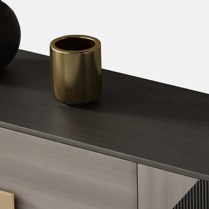 Classic Glam Combo Dresser Oak Storage Chest Dresser for Bedroom