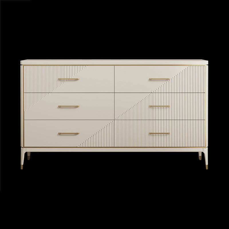 Classic Glam Double Dresser Birch Storage Chest with Drawers for Bedroom