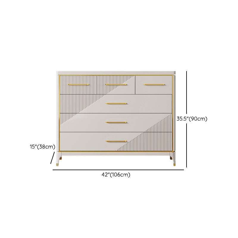 Classic Glam Double Dresser Birch Storage Chest with Drawers for Bedroom