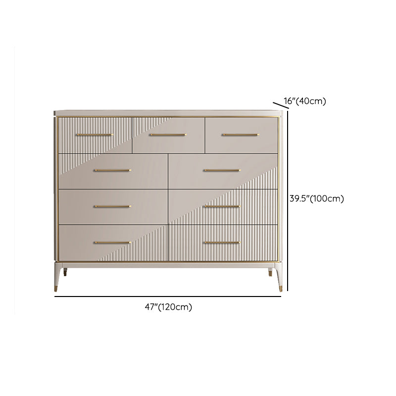 Classic Glam Double Dresser Birch Storage Chest with Drawers for Bedroom