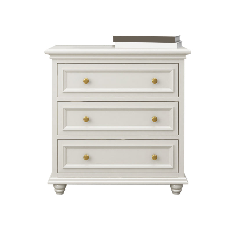 Traditional Storage Chest Solid Wood White Dresser , 23.33-inch Width
