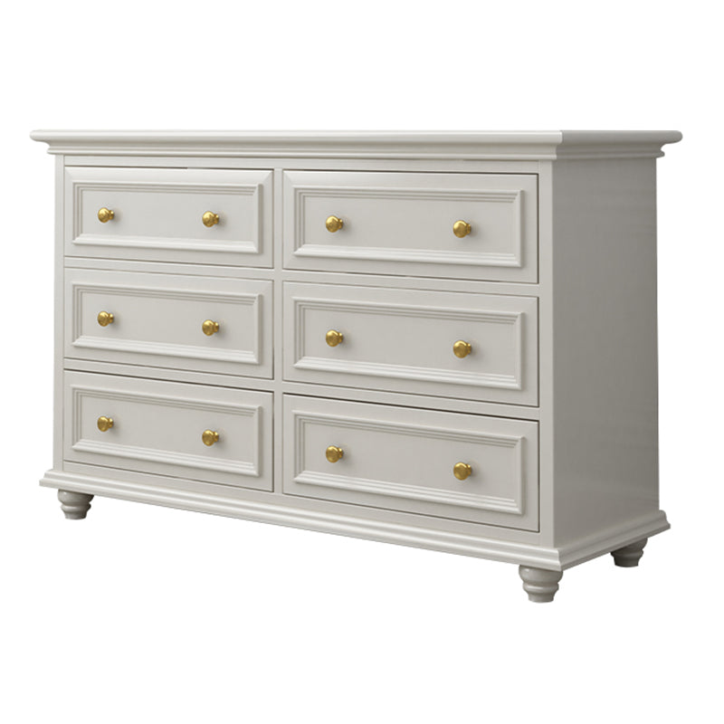 Traditional Storage Chest Solid Wood White Dresser , 23.33-inch Width
