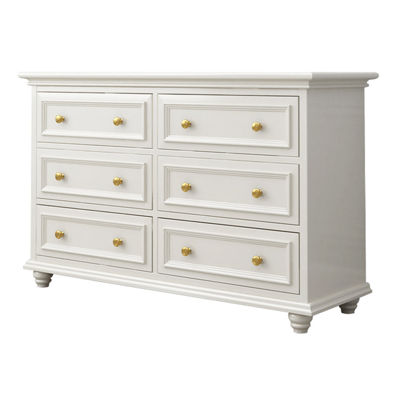 Traditional Storage Chest Solid Wood White Dresser , 23.33-inch Width