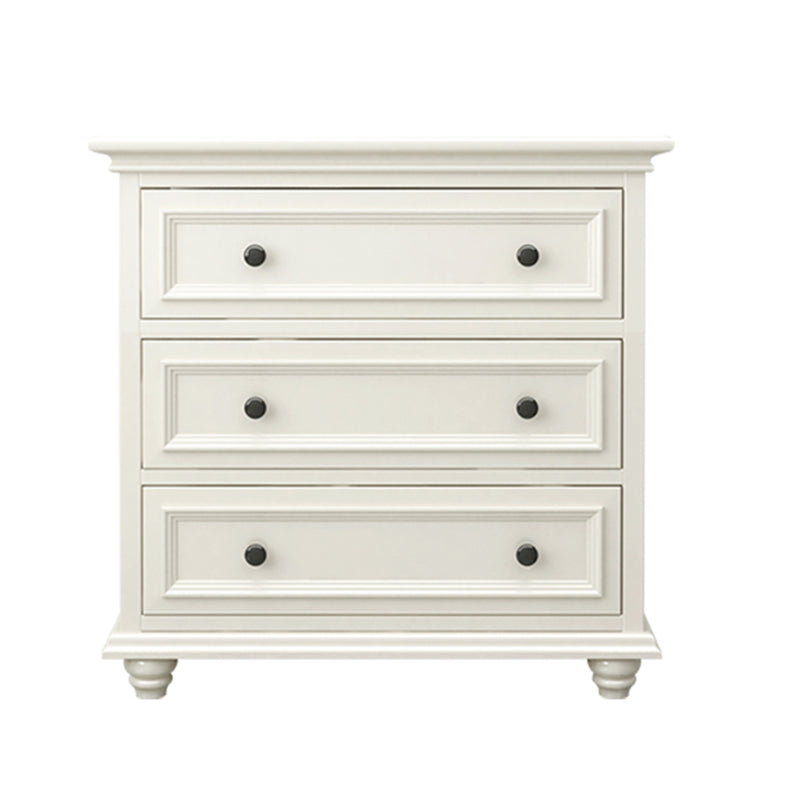 Traditional Storage Chest Solid Wood White Dresser , 23.33-inch Width