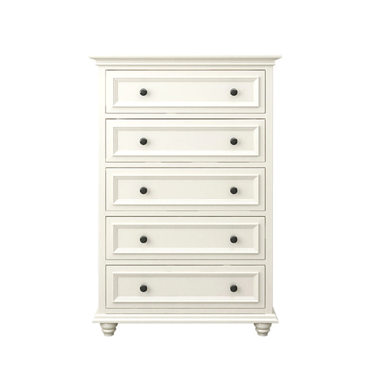 Traditional Storage Chest Solid Wood White Dresser , 23.33-inch Width