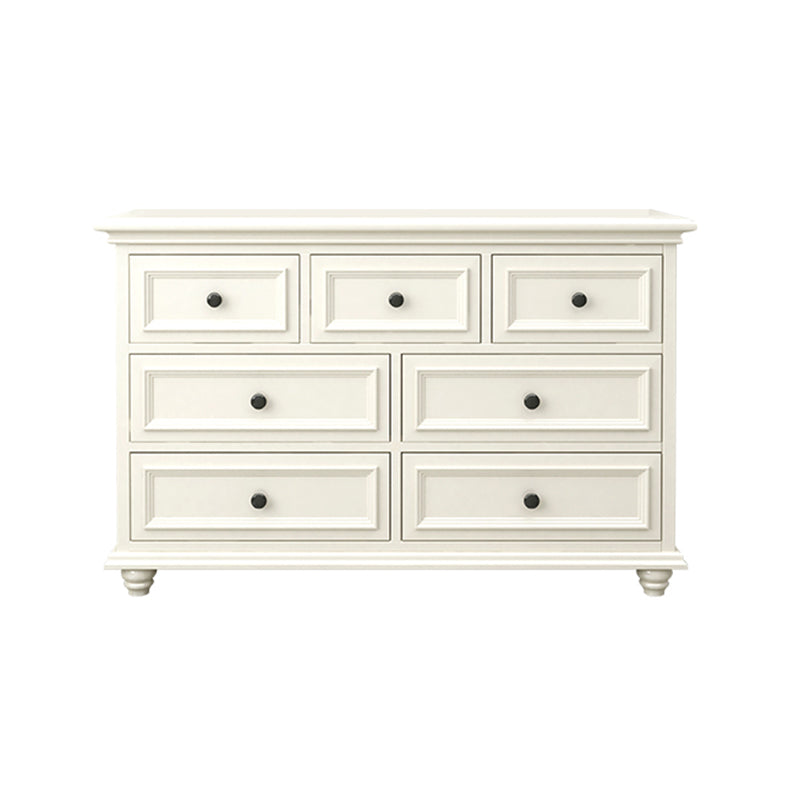 Traditional Storage Chest Solid Wood White Dresser , 23.33-inch Width