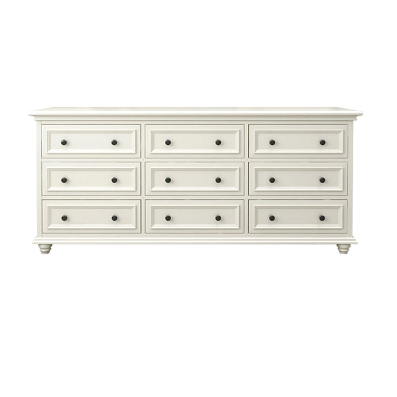 Traditional Storage Chest Solid Wood White Dresser , 23.33-inch Width