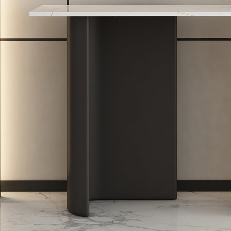 Glam Console Table Stone Rectangle Accent Table , 13.78-inch Wide