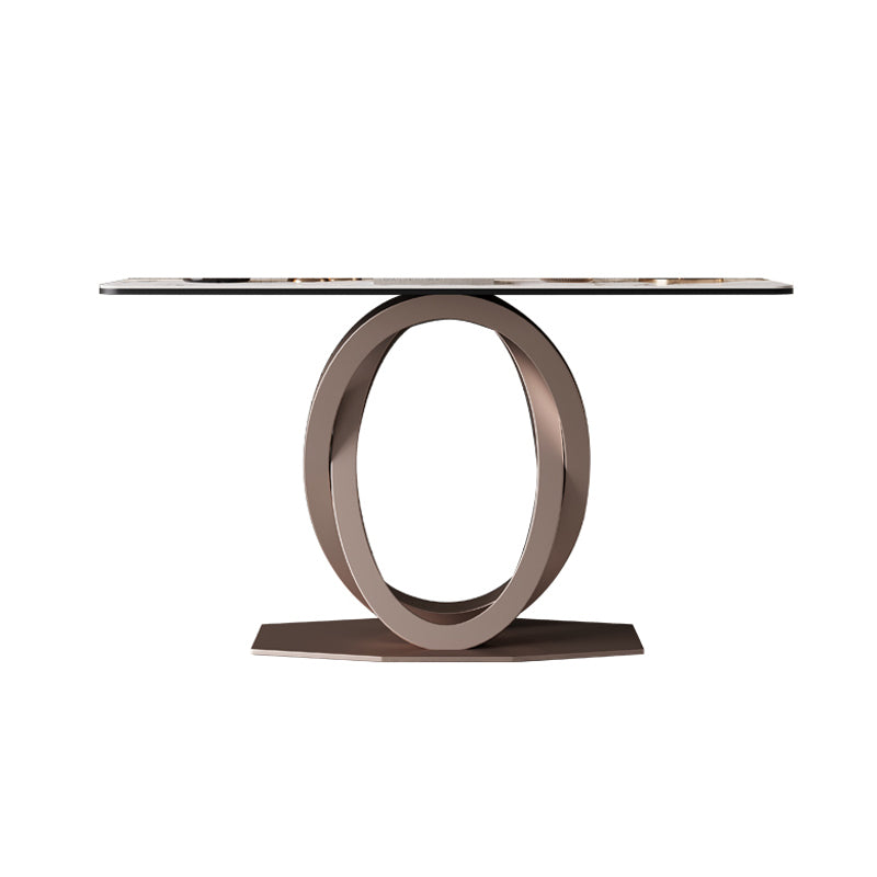 Modern Console Table Stone Abstract Base Accent Table , 33.46" Tall