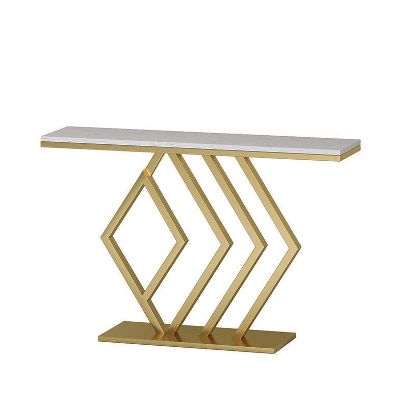 Modern Console Accent Table Antique Finish Console Sofa Table in Marble