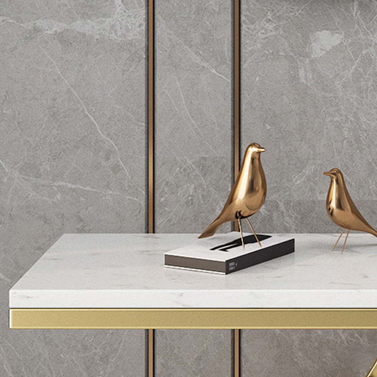 Modern Console Accent Table Antique Finish Console Sofa Table in Marble