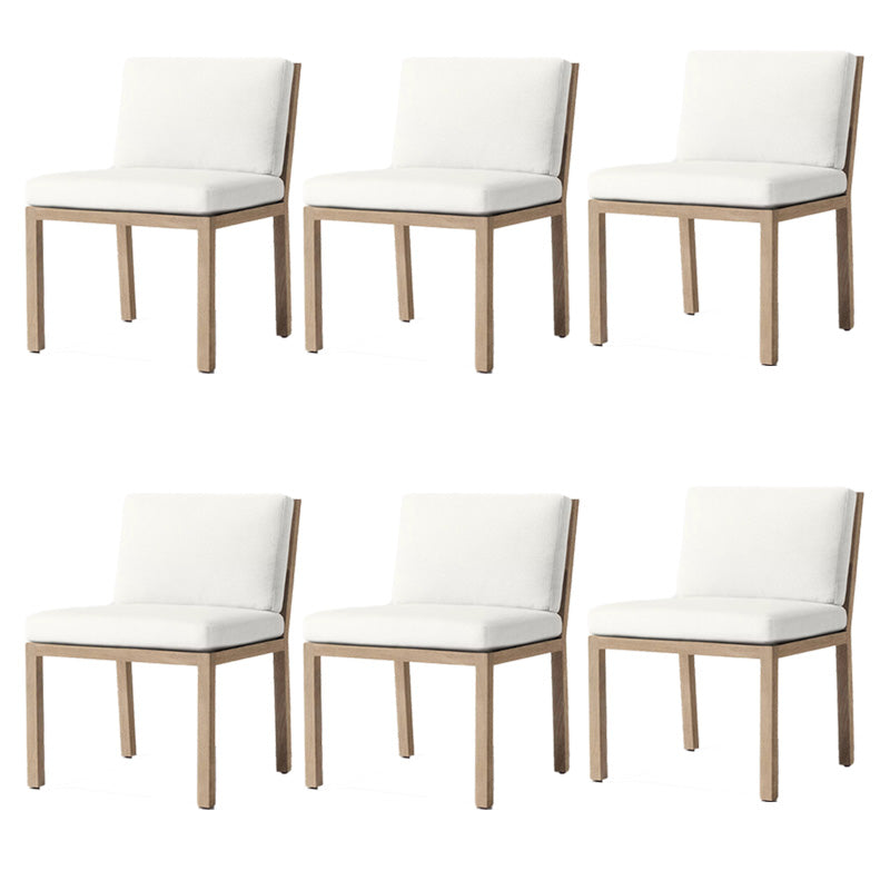 Contemporary White and Brone Patio Dining Chair with UV Protective Finish Cushion