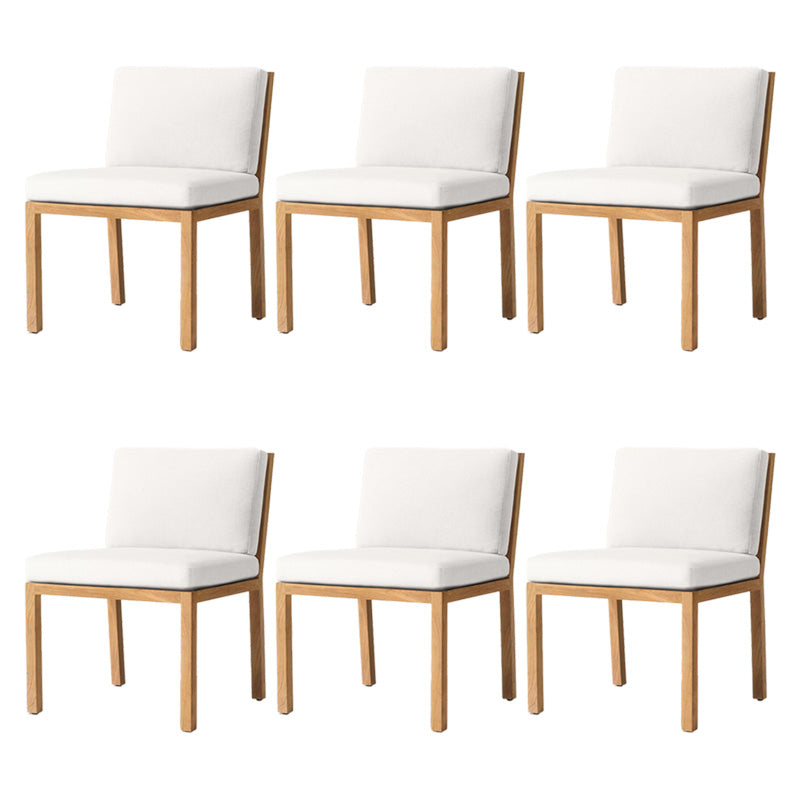 Contemporary White and Brone Patio Dining Chair with UV Protective Finish Cushion